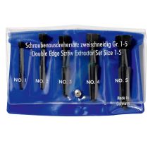 Rennsteig Screw Extractor double edged Set 5 parts