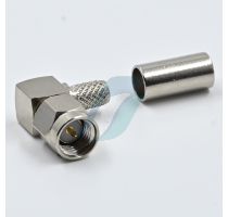 Spectra SMA Male Crimp RG-58 Right Angle