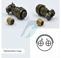 Allied 2 Pin Cable Straight Circular Threaded Coupling Female Connector