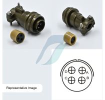 Allied 4 Pin Cable Straight Circular Threaded Coupling Male Connector