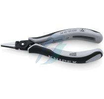 Knipex Precision Electronics Gripping Pliers ESD with multi-component grips burnished 130 mm