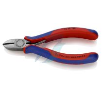 Knipex Diagonal Cutter for electromechanics with multi-component grips black atramentized 125 mm
