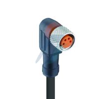 Lumberg Automation M8 female angled 4-pin A-coded translucent body single-ended cordset [2 Mtrs]