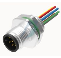 Degson 4 Pin M12 Male Bulkhead Cable Type