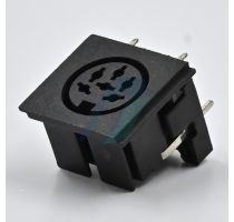 Spectra 6 Pin DIN Female PCB Right Angle