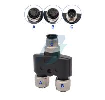 Spectra M12-3Y 3 Pin M12 Y-Splitter Male 2 Female