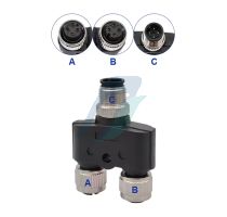 Spectra M12-4Y 4 Pin M12 Y-Splitter Male 2 Female