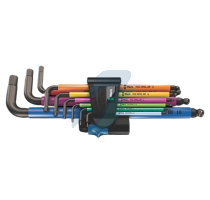 950/9 Hex-Plus Multicolour HF 1 L-key set, metric, BlackLaser, with holding function, 9 pieces